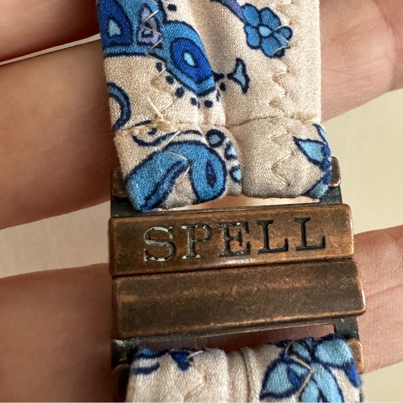 NWOT SPELL Hotel Paradiso Bandeau Bikini Top Bluebird in size M - Picture 12 of 13